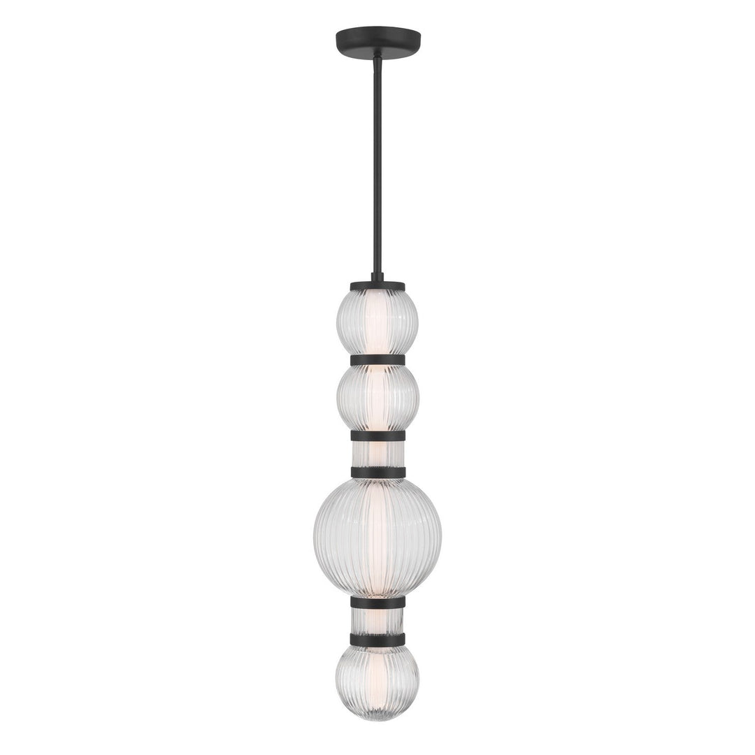 Cordel LED Mini Pendant in Dark Matte Black Minka-Lavery