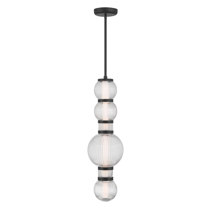 Cordel LED Mini Pendant in Dark Matte Black Minka-Lavery