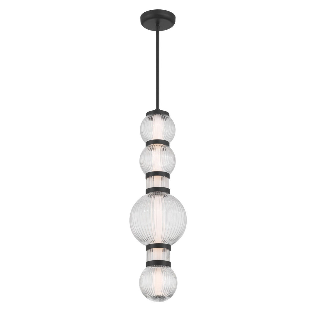 Cordel LED Mini Pendant in Dark Matte Black Minka-Lavery