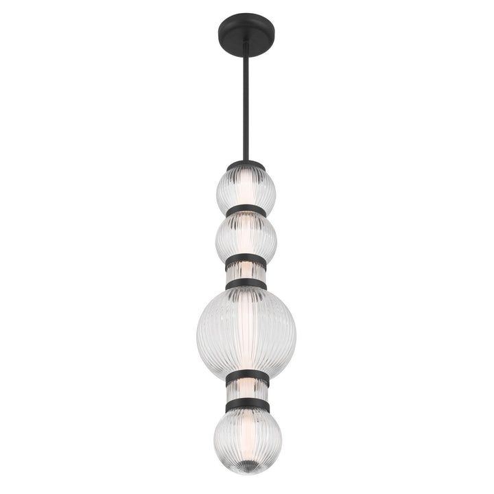 Cordel LED Mini Pendant in Dark Matte Black Minka-Lavery