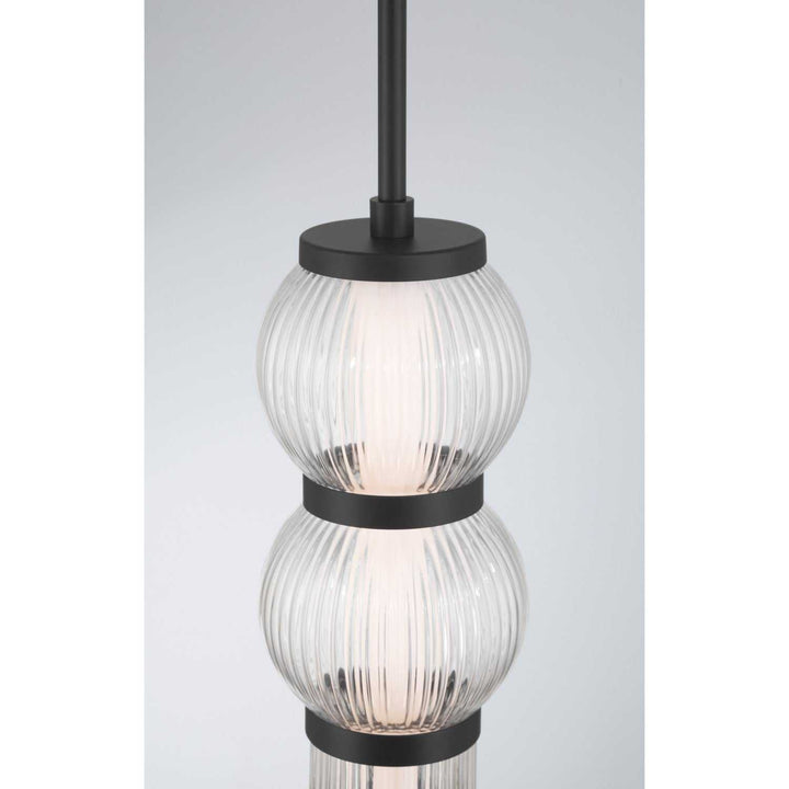 Cordel LED Mini Pendant in Dark Matte Black Minka-Lavery