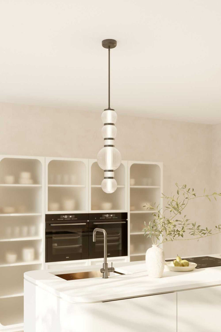 Cordel LED Mini Pendant in Dark Matte Black Minka-Lavery