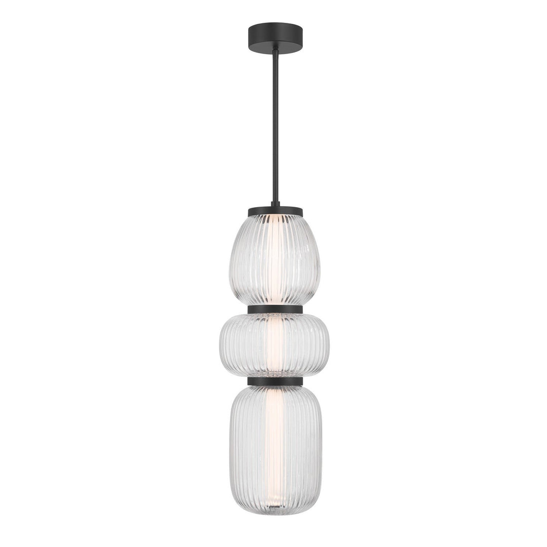 Cordel LED Mini Pendant in Dark Matte Black Minka-Lavery