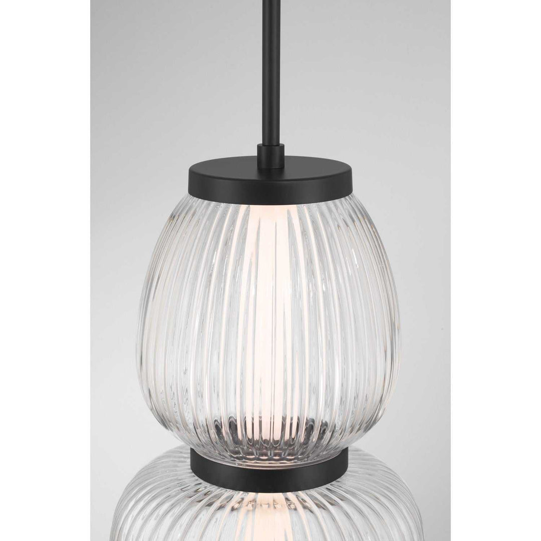 Cordel LED Mini Pendant in Dark Matte Black Minka-Lavery