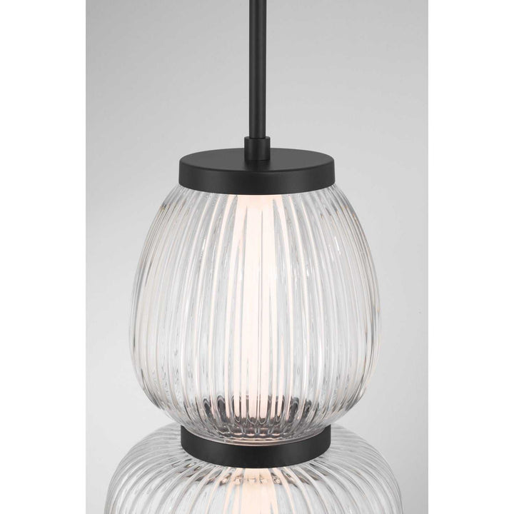 Cordel LED Mini Pendant in Dark Matte Black Minka-Lavery