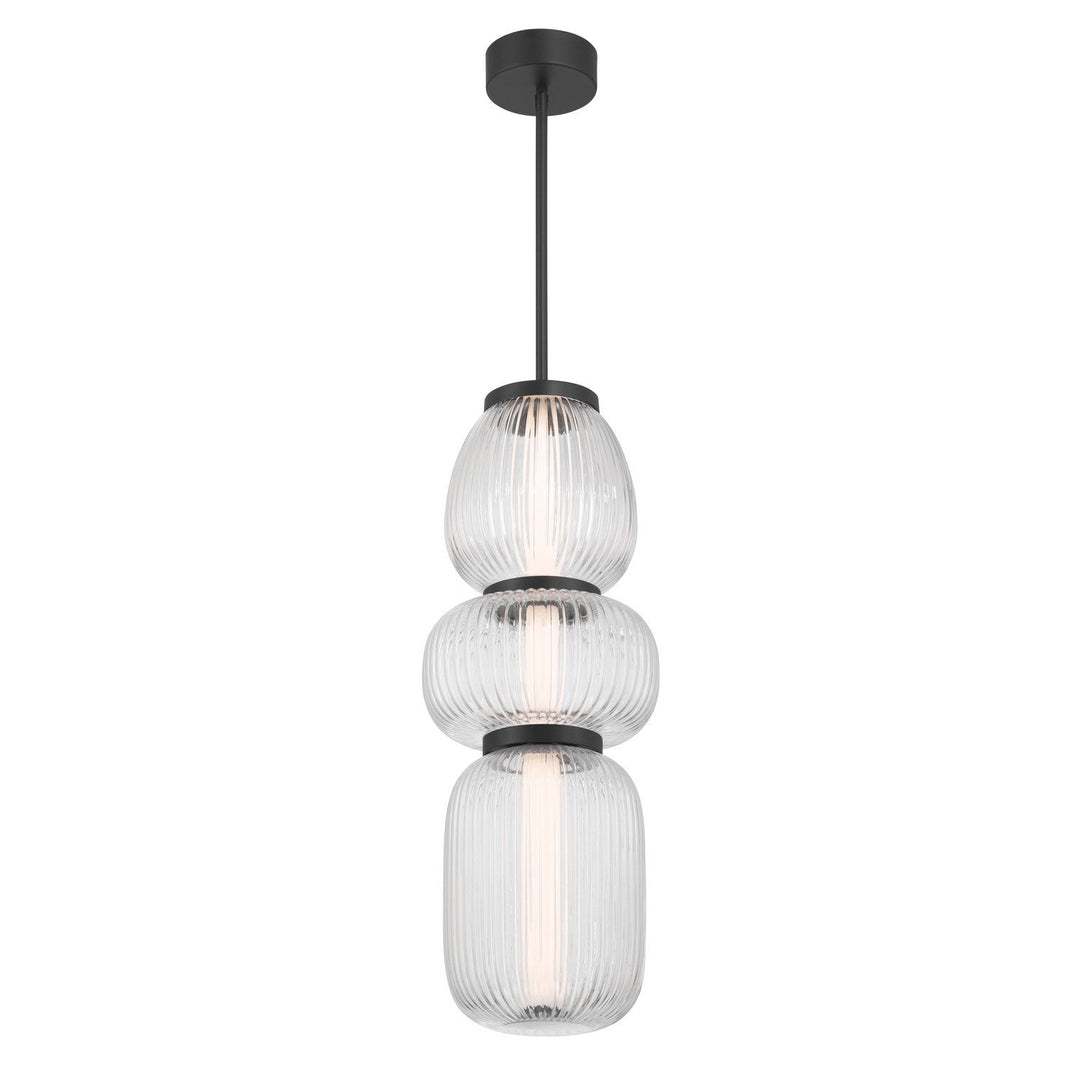 Cordel LED Mini Pendant in Dark Matte Black Minka-Lavery