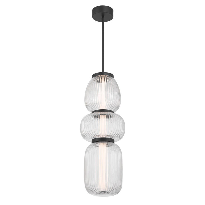 Cordel LED Mini Pendant in Dark Matte Black Minka-Lavery