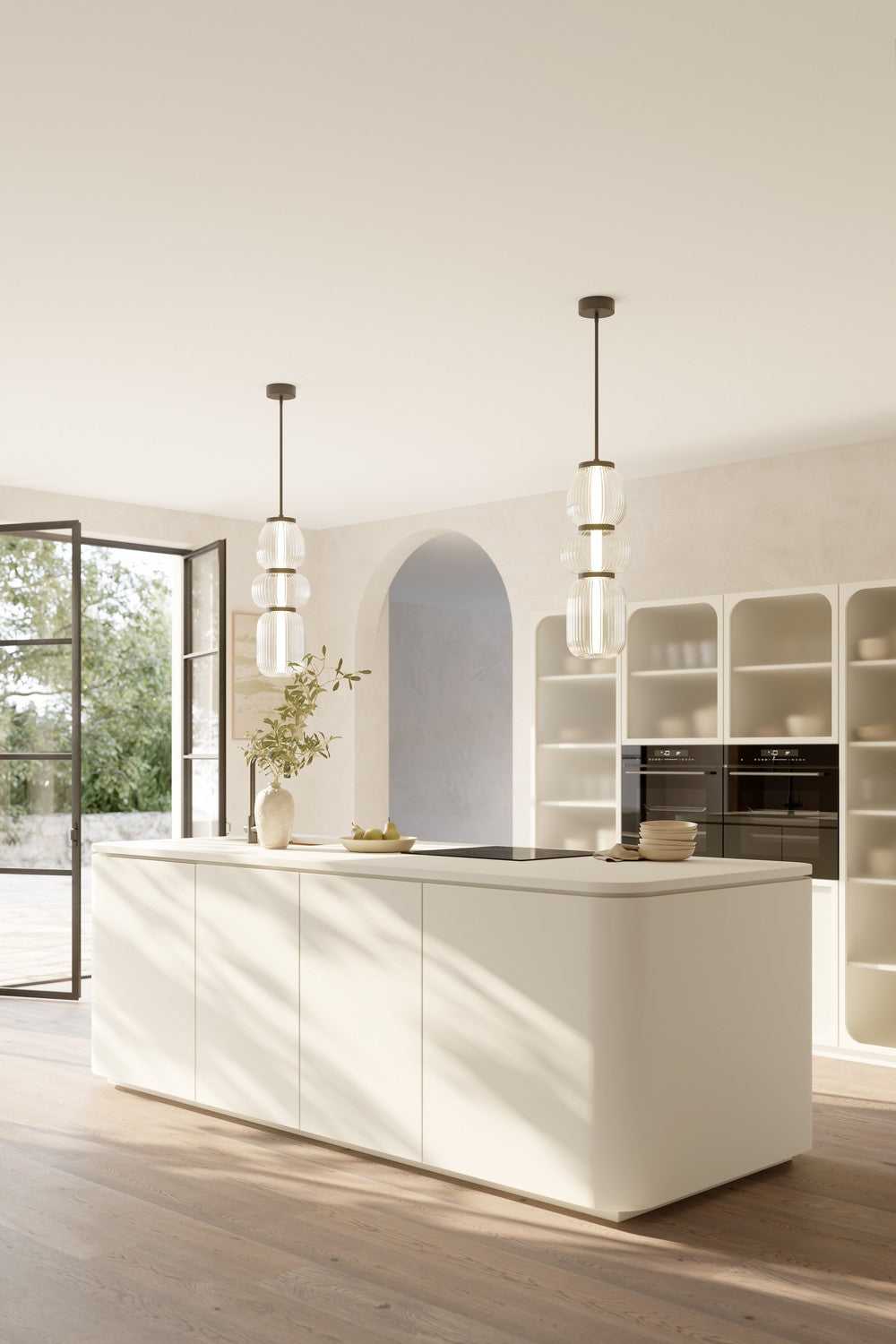 Cordel LED Mini Pendant in Dark Matte Black Minka-Lavery