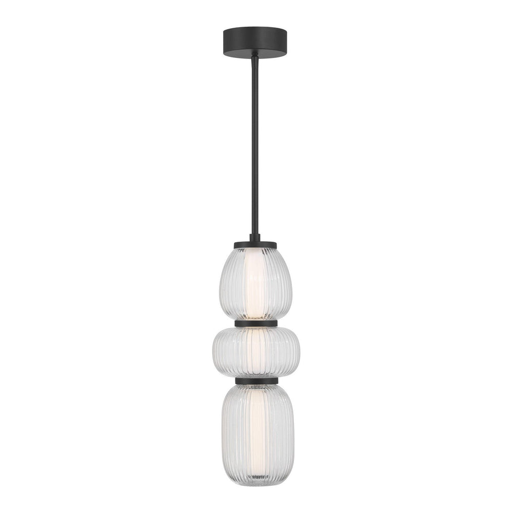 Cordel LED Mini Pendant in Dark Matte Black Minka-Lavery