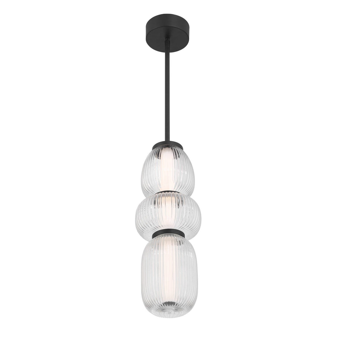 Cordel LED Mini Pendant in Dark Matte Black Minka-Lavery