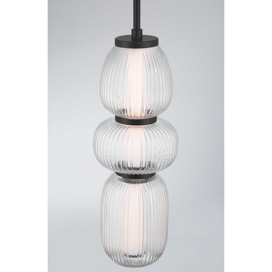 Cordel LED Mini Pendant in Dark Matte Black Minka-Lavery