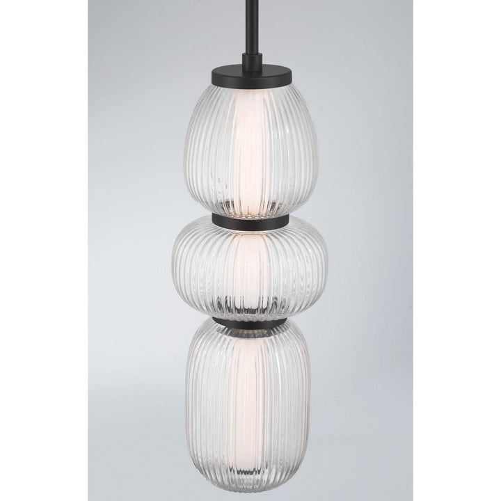 Cordel LED Mini Pendant in Dark Matte Black Minka-Lavery