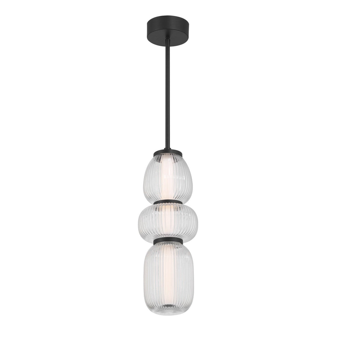 Cordel LED Mini Pendant in Dark Matte Black Minka-Lavery