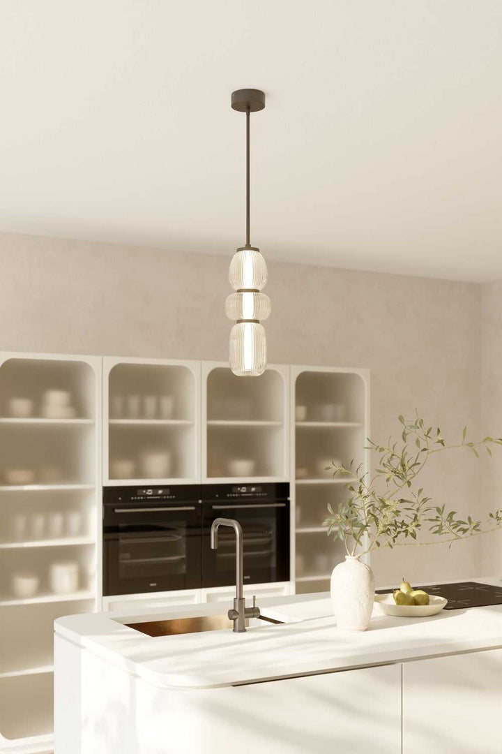 Cordel LED Mini Pendant in Dark Matte Black Minka-Lavery