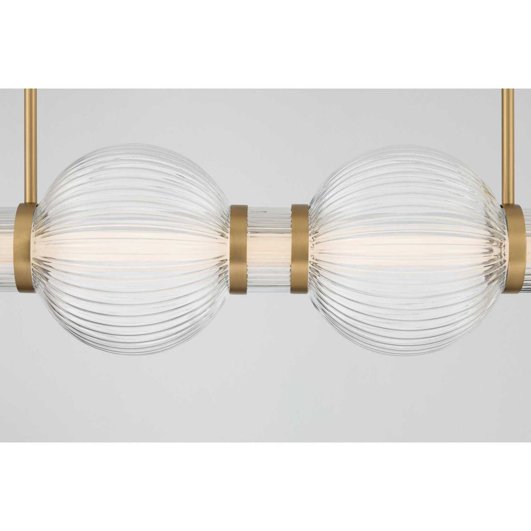 Cordel LED Linear Chandelier in Legacy Brass Minka-Lavery