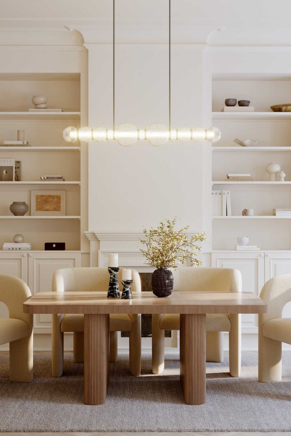 Cordel LED Linear Chandelier in Legacy Brass Minka-Lavery