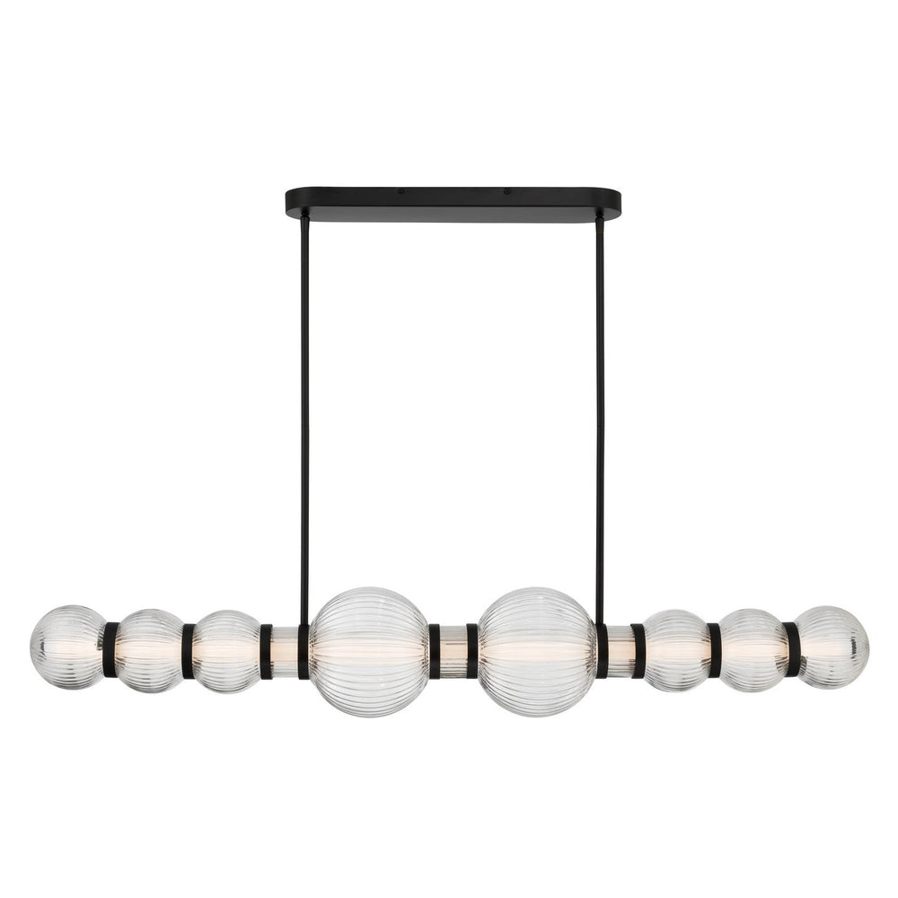 Cordel LED Linear Chandelier in Dark Matte Black Minka-Lavery
