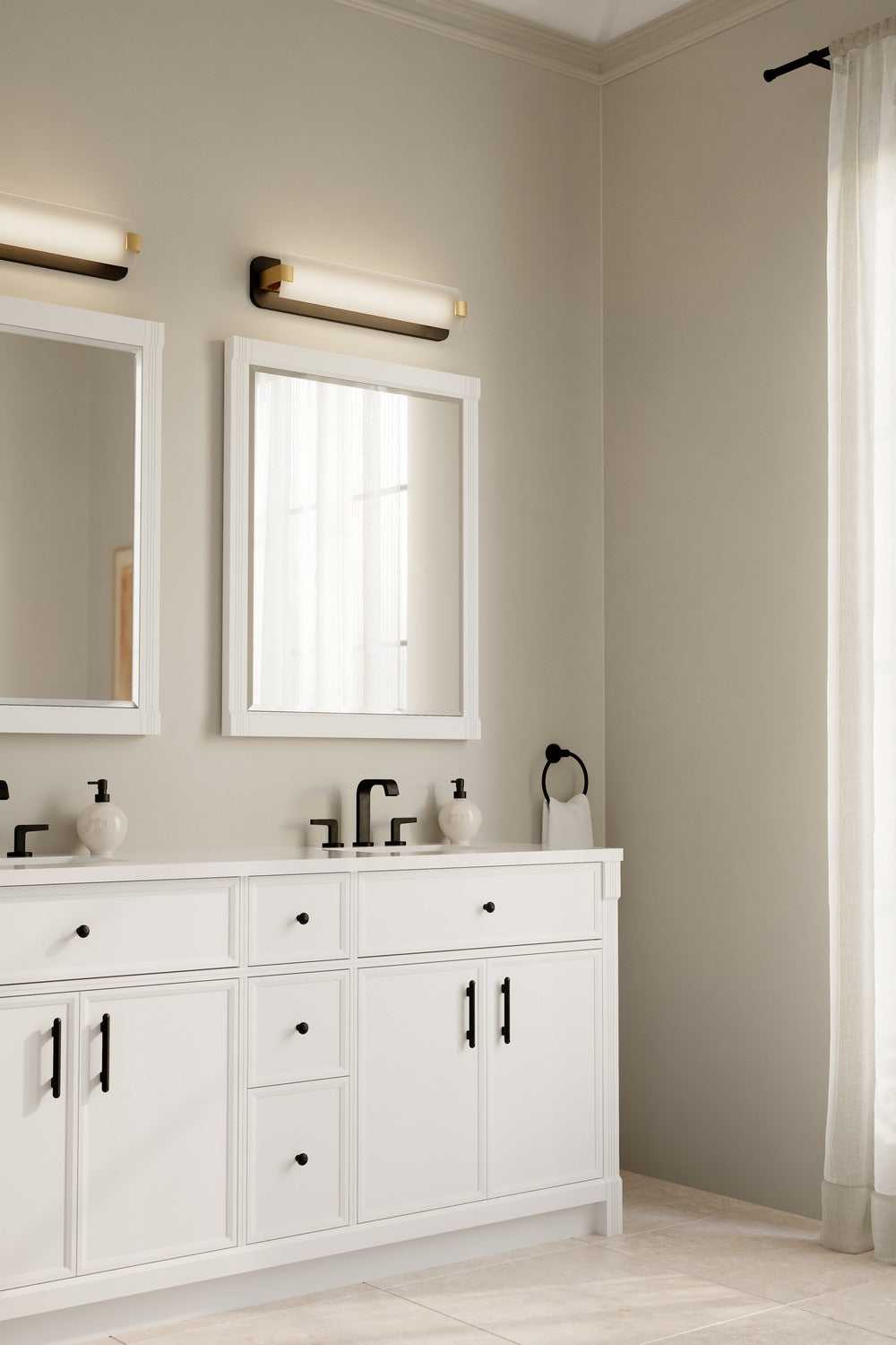 Arclume LED Bath Bar in Dark Matte Black Minka-Lavery