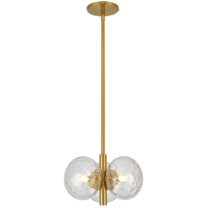 Dainolite Canada - BUR-133P-AGB-CLR - Three Light Pendant - Burlat - Clear