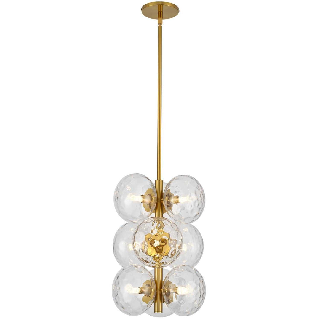 Dainolite Canada - BUR-139P-AGB-CLR - Nine Light Pendant - Burlat - Clear