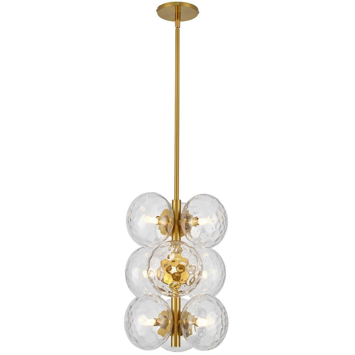 Dainolite Canada - BUR-139P-AGB-CLR - Nine Light Pendant - Burlat - Clear