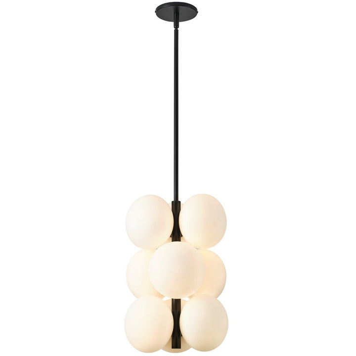 Dainolite Canada - BUR-139P-MB-WH - Nine Light Pendant - Burlat - White