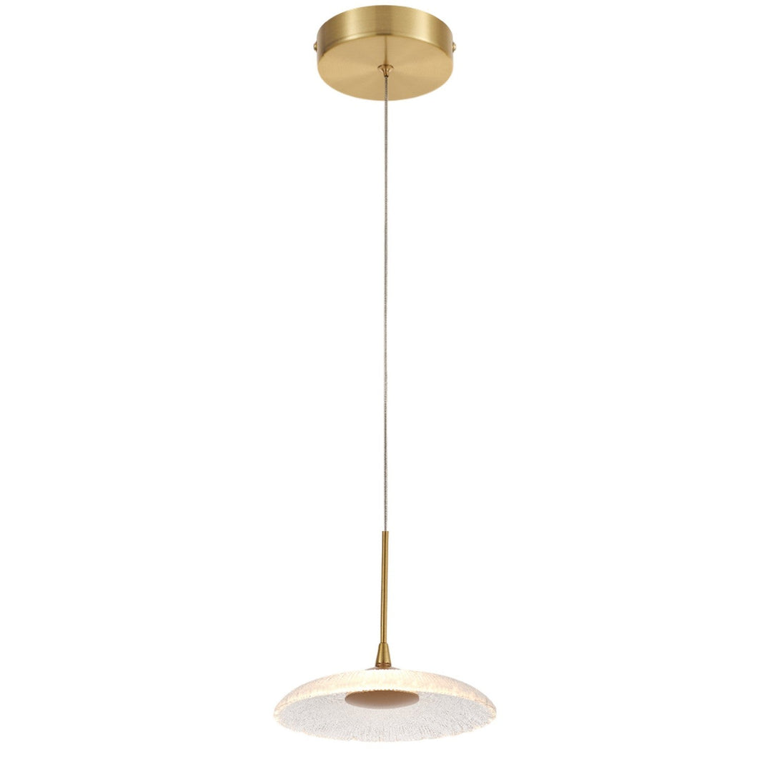 Oriana LED Pendant in Clear Textured Dainolite Canada