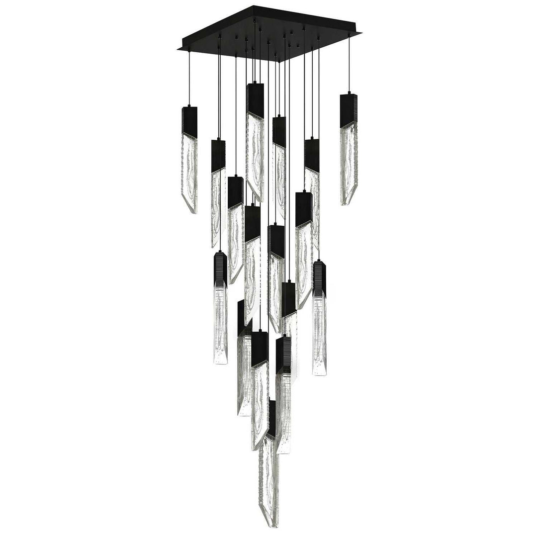Petra LED Chandelier in Black CWI Lighting Canada