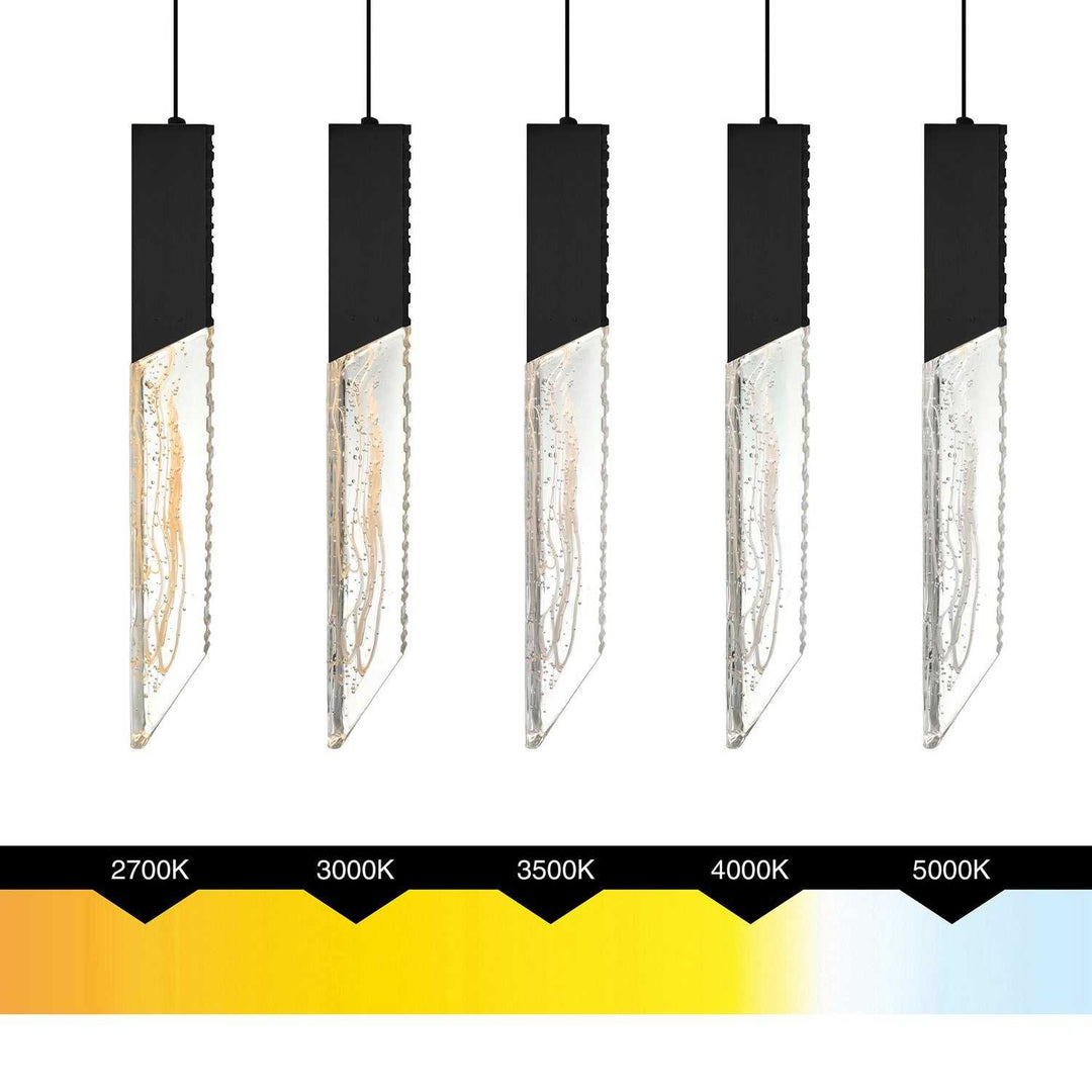 Petra LED Chandelier in Black CWI Lighting Canada