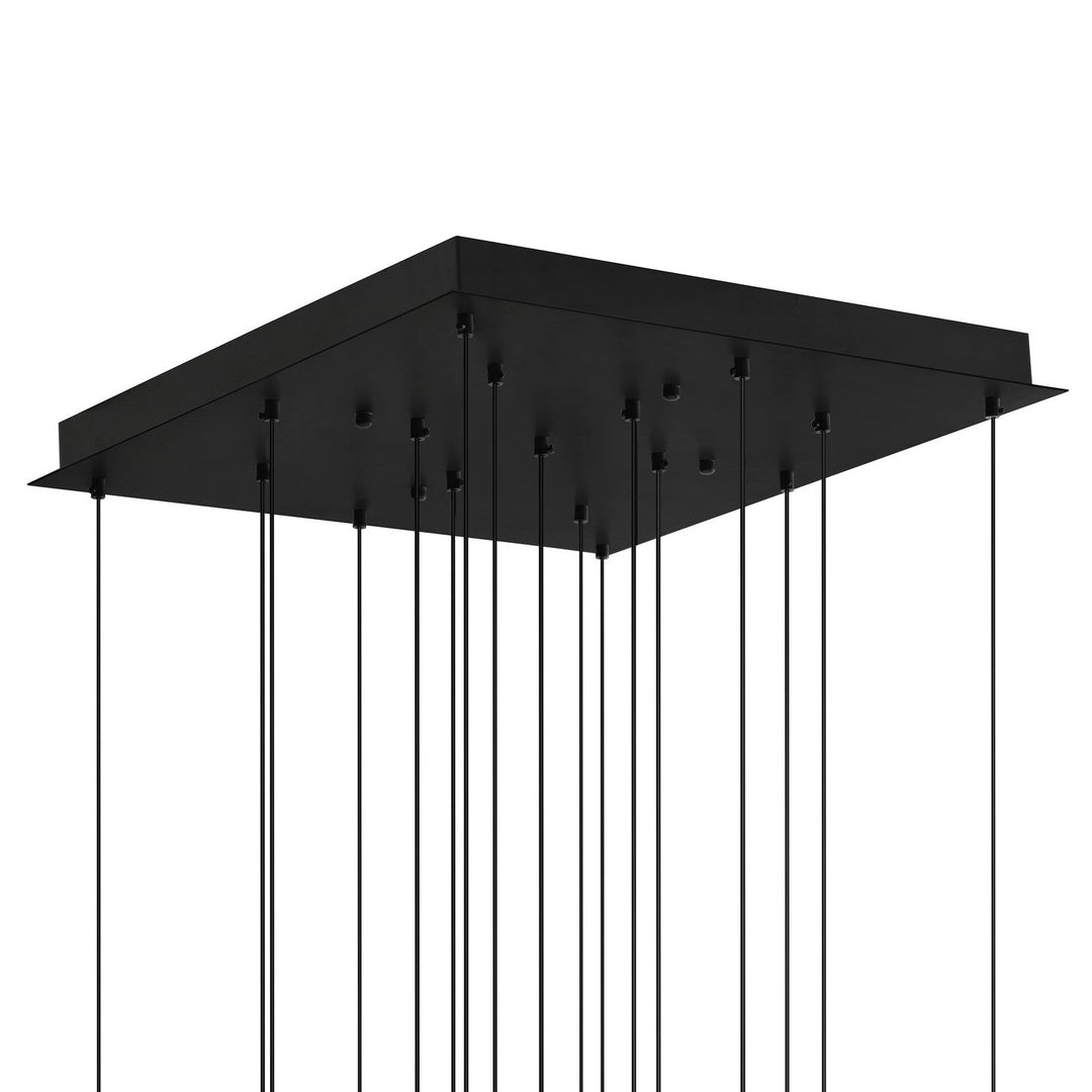 Petra LED Chandelier in Black CWI Lighting Canada