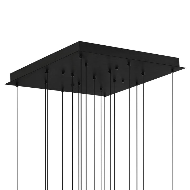 Petra LED Chandelier in Black CWI Lighting Canada