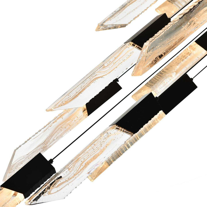 Petra LED Chandelier in Black CWI Lighting Canada