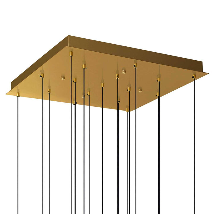 Petra LED Chandelier in Brass CWI Lighting Canada