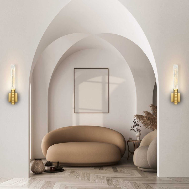 Petra LED Wall Sconce in Brass CWI Lighting Canada