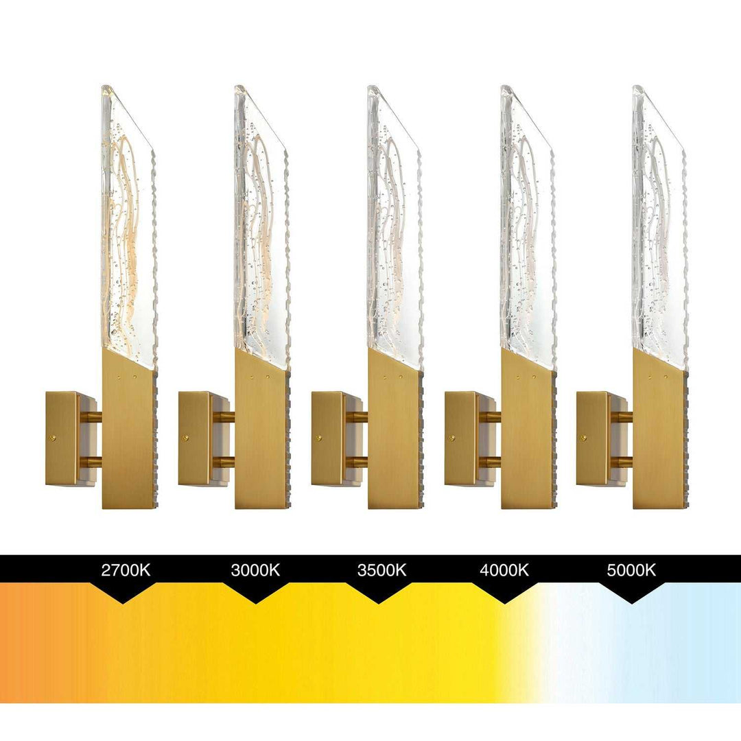 Petra LED Wall Sconce in Brass CWI Lighting Canada