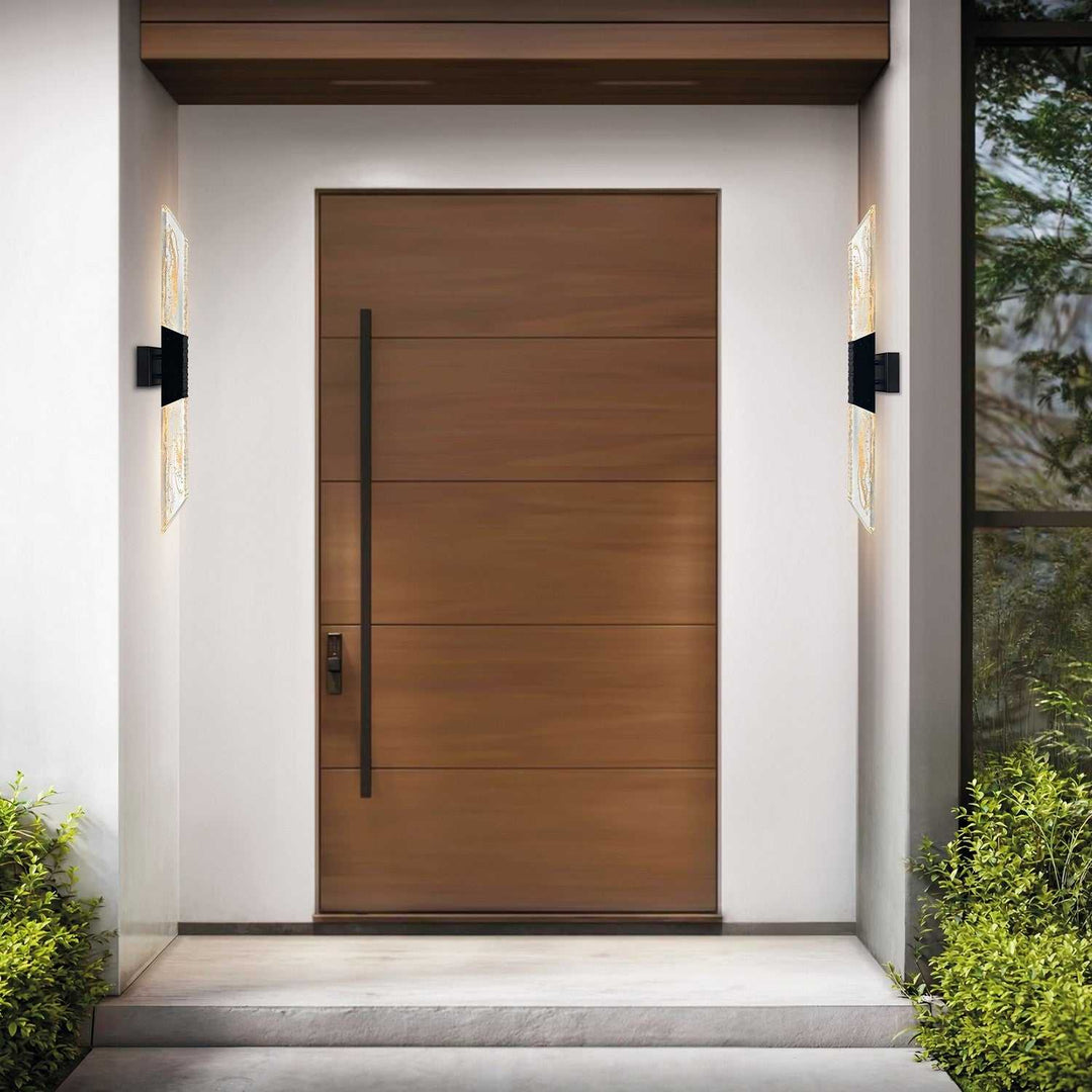 Petra LED Wall Sconce in Sand Black CWI Lighting Canada