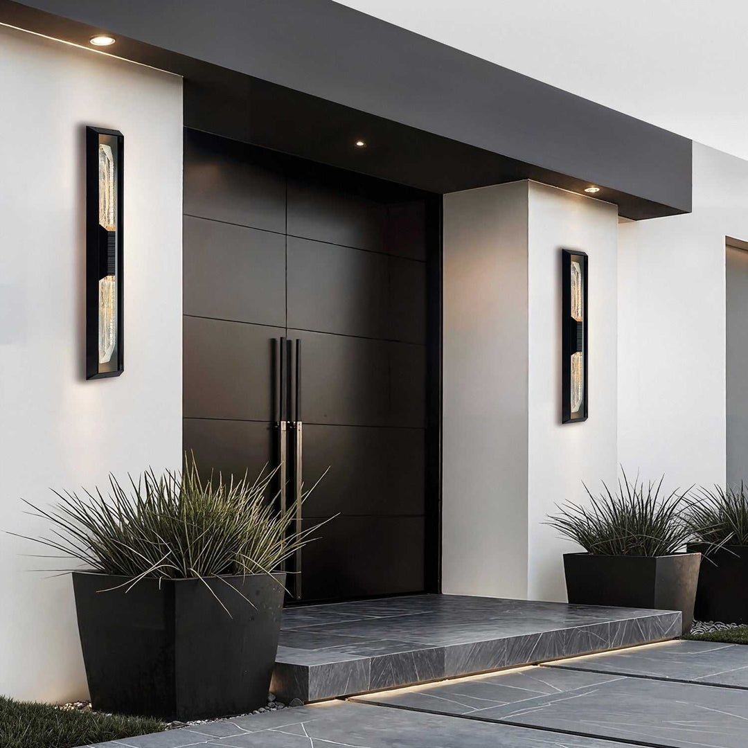 Petra LED Outdoor Wall Mount in Sand Black CWI Lighting Canada