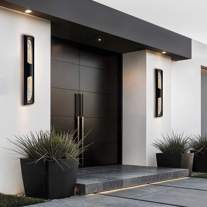 Petra LED Outdoor Wall Mount in Sand Black CWI Lighting Canada