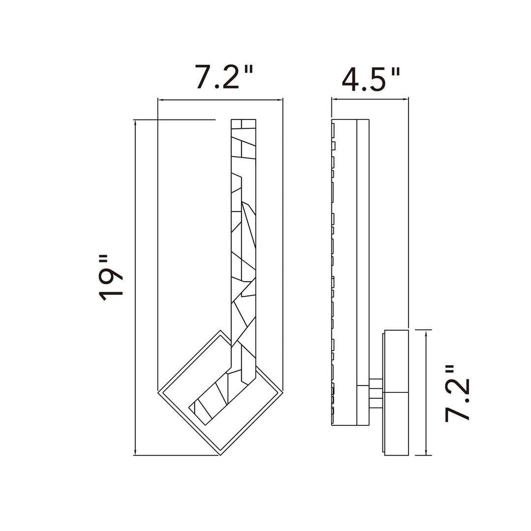 Contour LED Wall Sconce in Sand Black CWI Lighting Canada