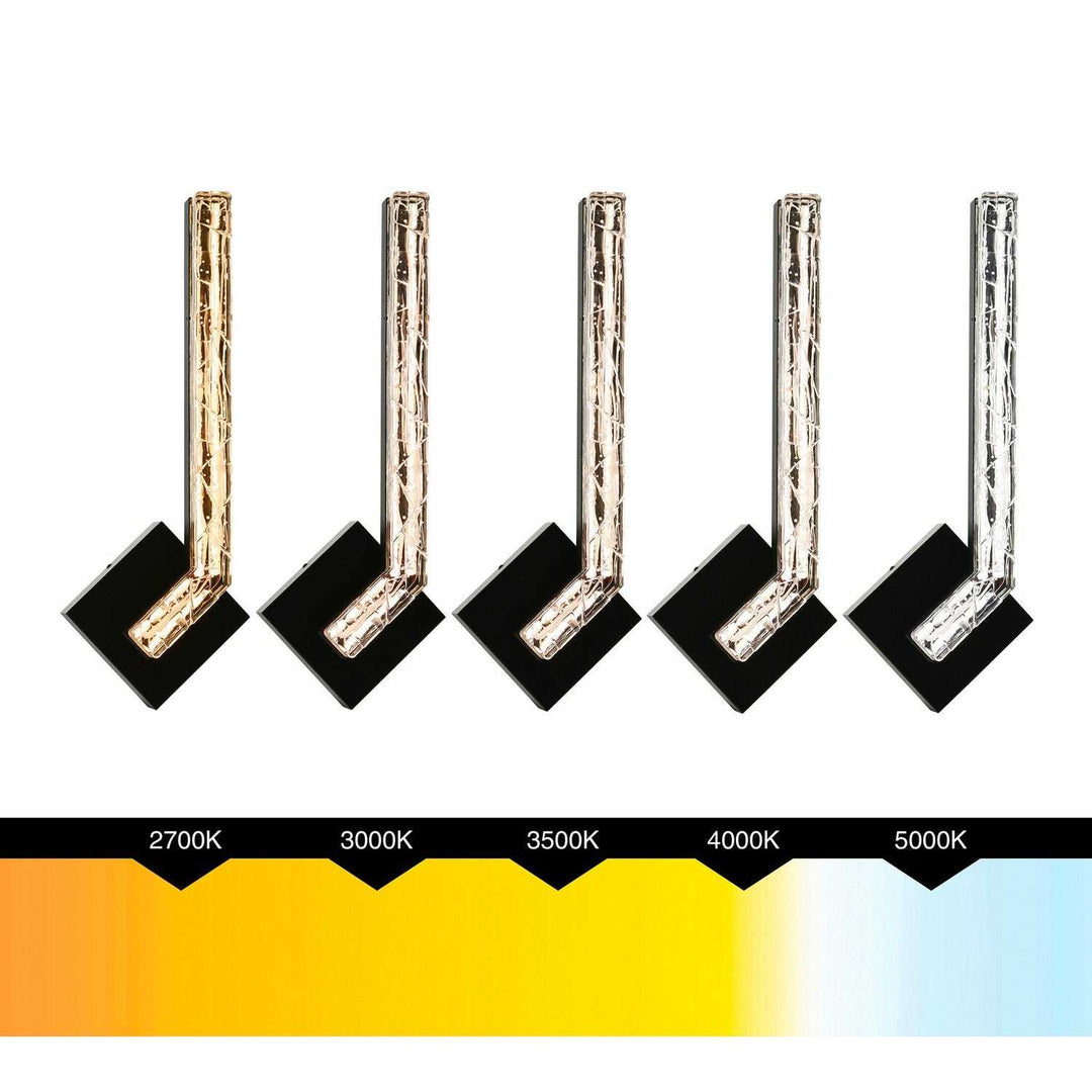 Contour LED Wall Sconce in Sand Black CWI Lighting Canada