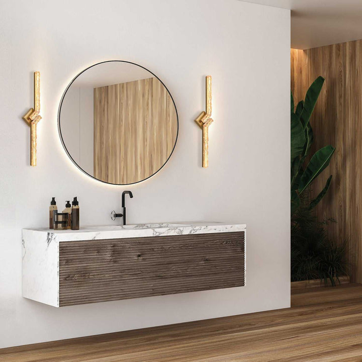 Contour LED Vanity in Brass CWI Lighting Canada