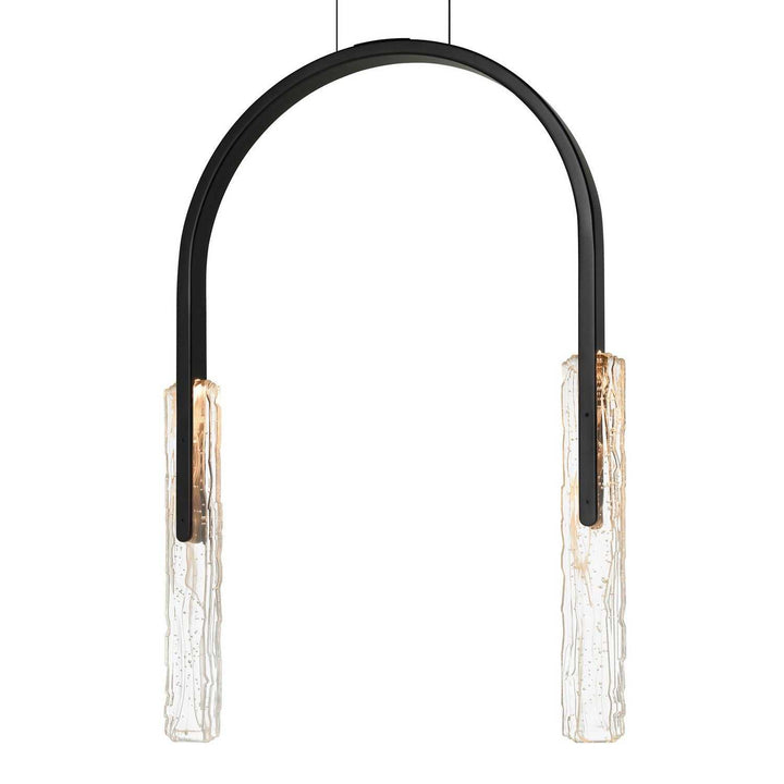 Curva LED Chandelier in Black CWI Lighting Canada