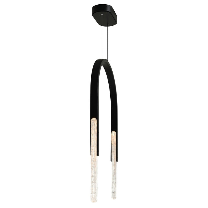 Curva LED Chandelier in Black CWI Lighting Canada