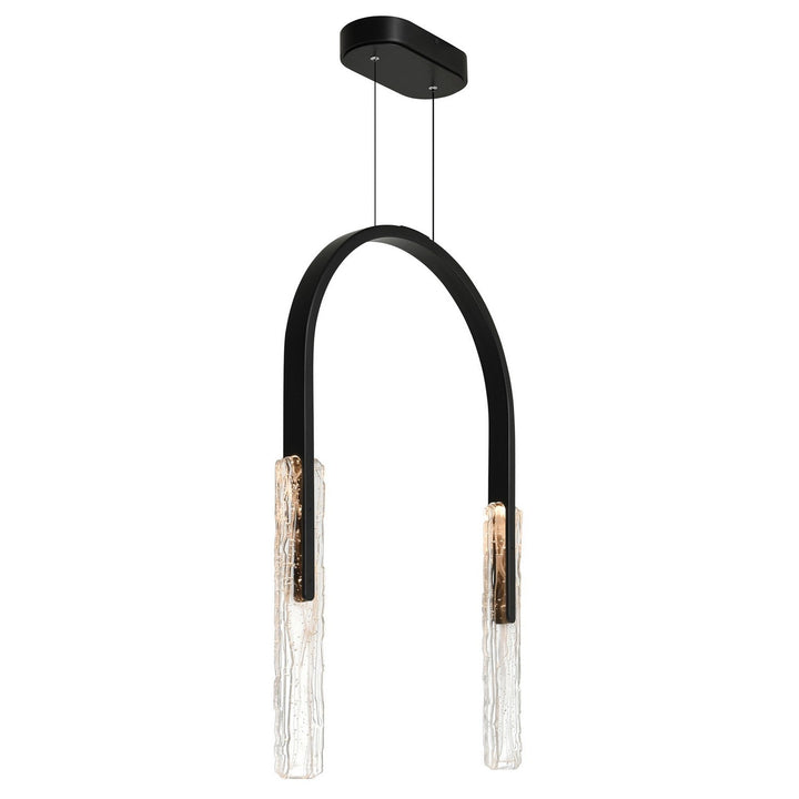 Curva LED Chandelier in Black CWI Lighting Canada
