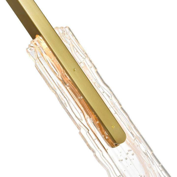 Curva LED Chandelier in Brass CWI Lighting Canada