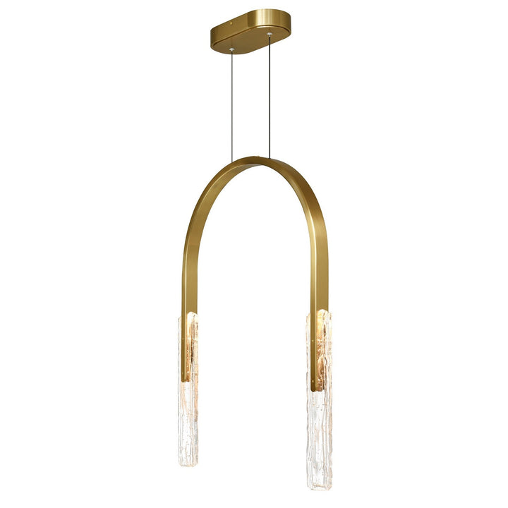 Curva LED Chandelier in Brass CWI Lighting Canada