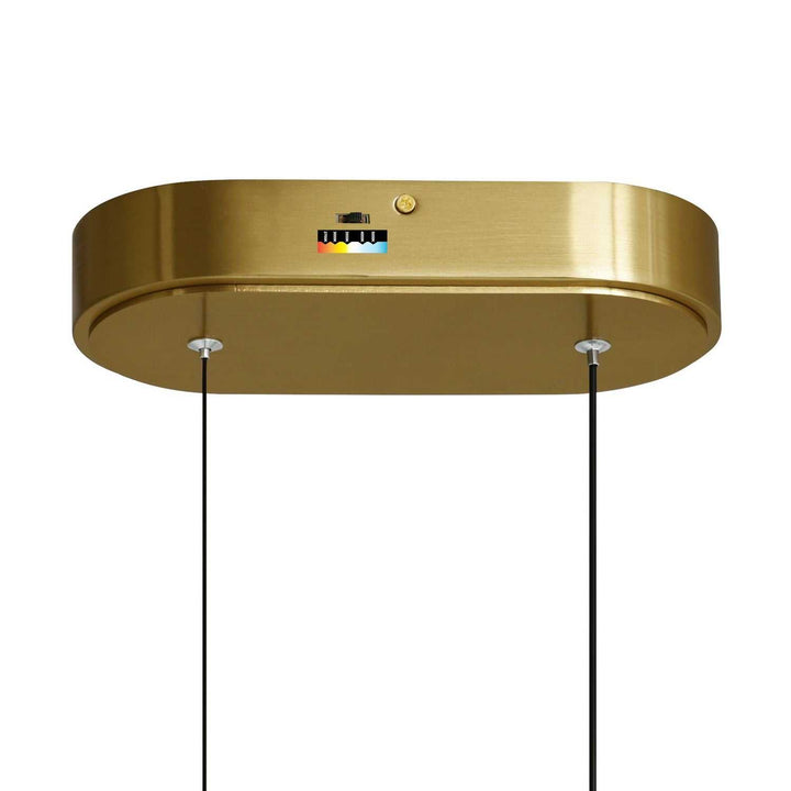 Curva LED Chandelier in Brass CWI Lighting Canada