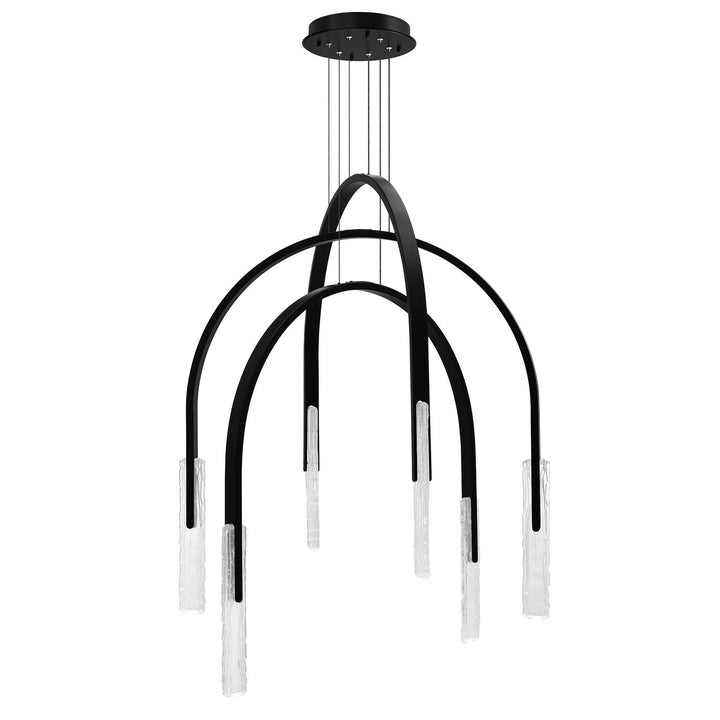 Curva LED Chandelier in Black CWI Lighting Canada