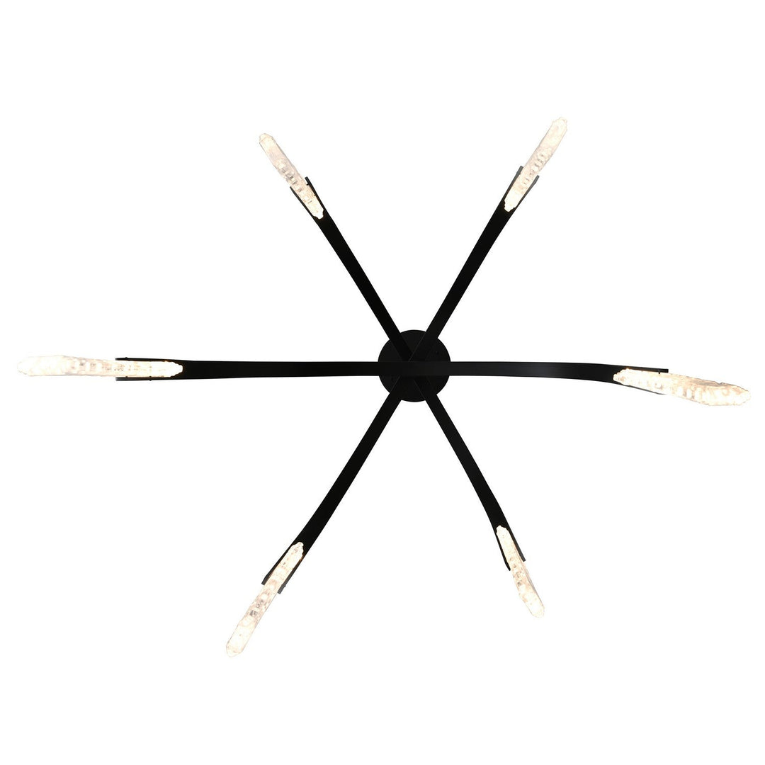 Curva LED Chandelier in Black CWI Lighting Canada