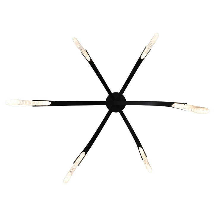 Curva LED Chandelier in Black CWI Lighting Canada